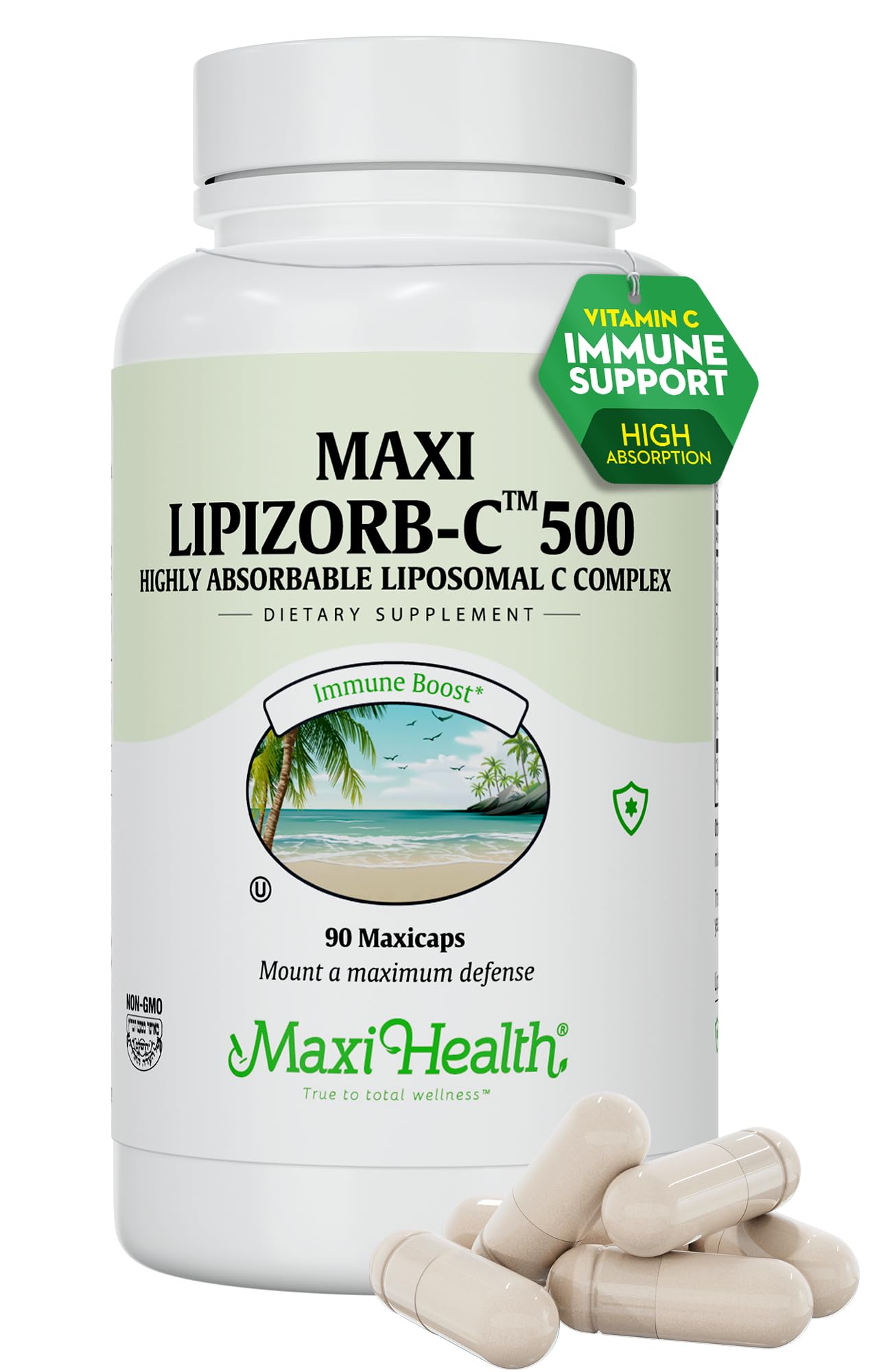 Amazon.com: Maxi Health Liposomal Vitamin C 500mg Capsules with